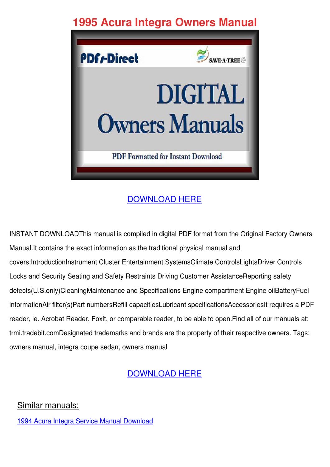 Acura rsx type s repair manual download